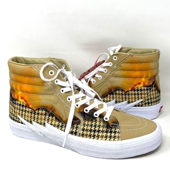 VANS Sk8-Hi Bolt Big Reveal Taos Taupe Men High Top Canvas Sneakers Size 9 NWB - Picture 3 of 6